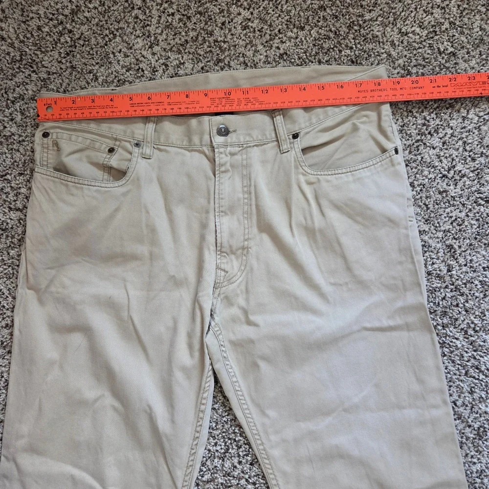 Polo Ralph Lauren Mens Khaki Pants 36x32 Straight Leg Cotton Twill Tan V196820